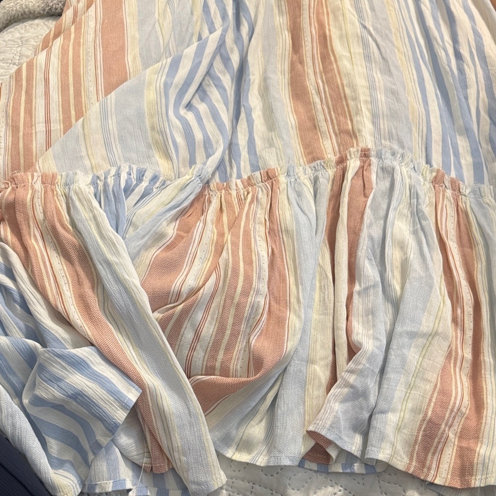 FATE Striped Maxi Dress smallBlue Pink Halter - Picture 4 of 7